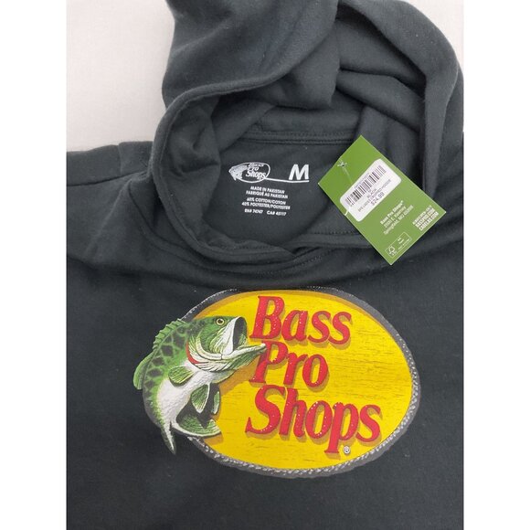 Johnny Morris Bass Pro Shops Womens Black Cropped Hoodie Sweatshirt M - Picture 4 of 7